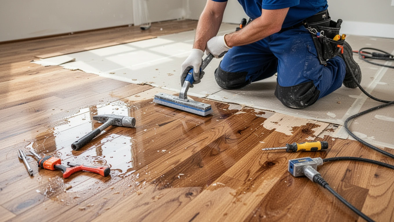 Hardwood Floor Water Damage Repair